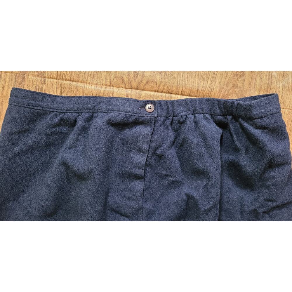 Vtg Pendleton Plus Size 22w Solid Navy Skirt Line… - image 4